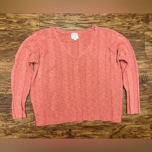 Hippie Rose Sweater Size Large Pink